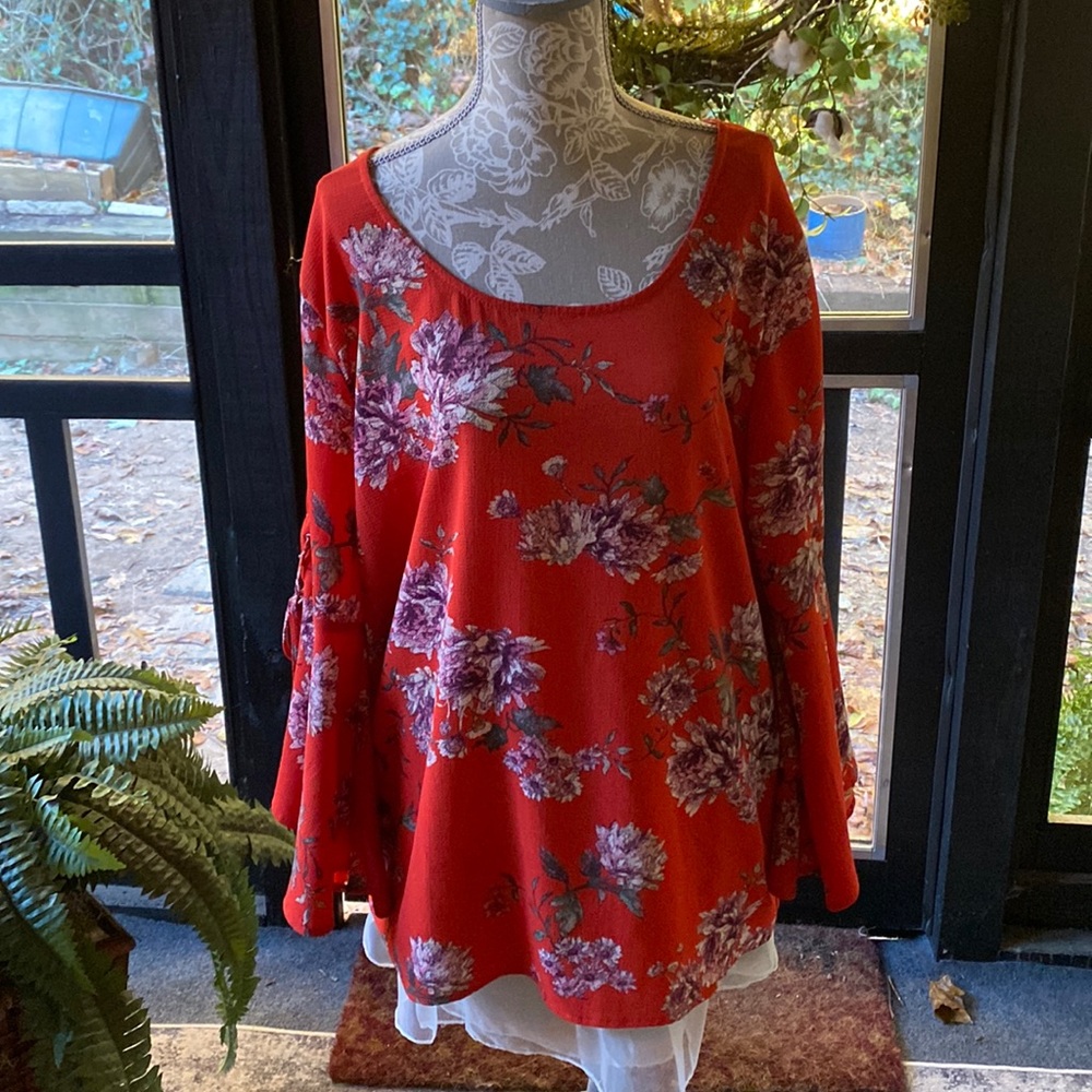 Liberty Love Floral Print Blouse SIze 2XL